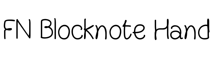 FN Blocknote Hand Font