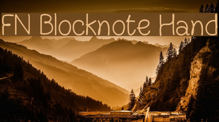 FN Blocknote Hand Font examples