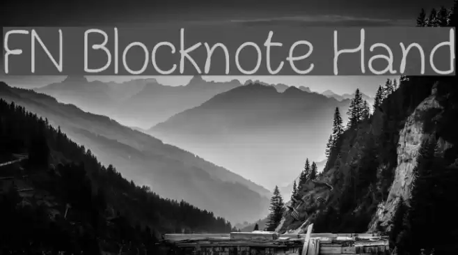 FN Blocknote Hand Font examples