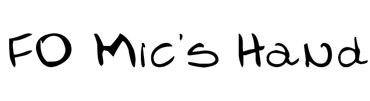 FO-Mic's Hand  Descarca Fonturi Gratis