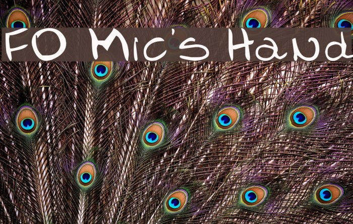 FO-Mic's Hand Font examples