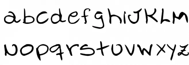 FO-Mic's Hand Font LOWERCASE