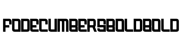 FODECUMBERS BOLD Bold  font caratteri gratis
