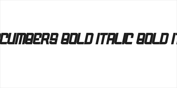FODECUMBERS BOLD ITALIC Bold Italic Logo