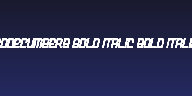 FODECUMBERS BOLD ITALIC Bold Italic Social Header