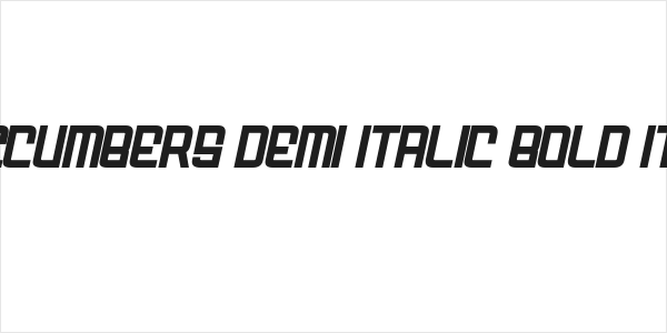 FODECUMBERS DEMI ITALIC Bold Italic Logo