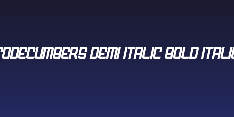 FODECUMBERS DEMI ITALIC Bold Italic Social Header