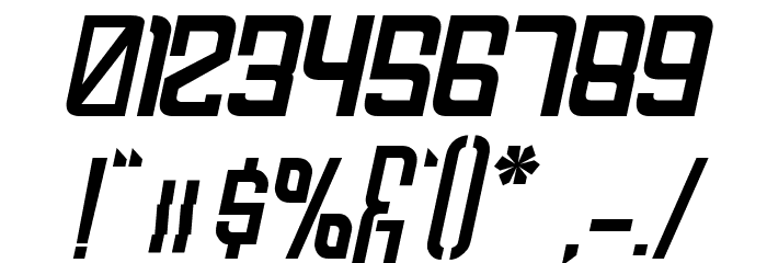 FODECUMBERS ITALIC Italic Font OTHER CHARS