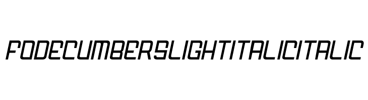 FODECUMBERS LIGHT ITALIC Italic  Free Fonts Download