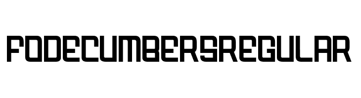 FODECUMBERS REGULAR  Frei Schriftart Herunterladen
