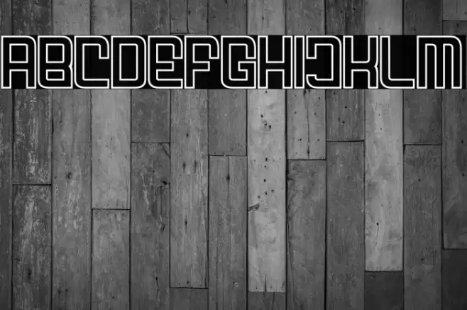 FODECUMBERS THICK HOLOW Font examples