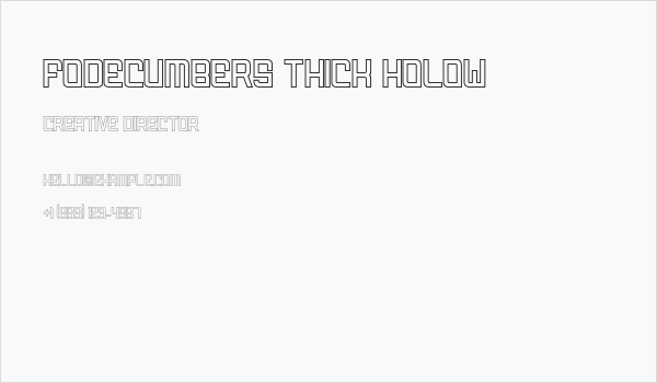FODECUMBERS THICK HOLOW Business Card