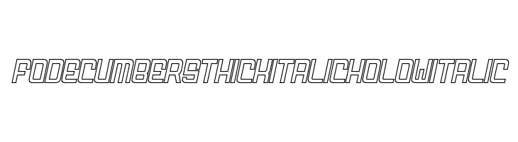 FODECUMBERS THICK ITALIC HOLOW Italic  Frei Schriftart Herunterladen