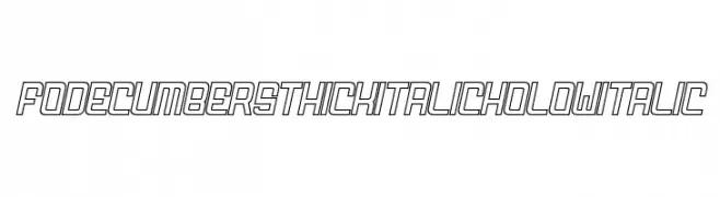 FODECUMBERS THICK ITALIC HOLOW Italic  Frei Schriftart Herunterladen