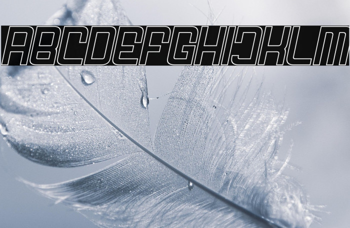 FODECUMBERS THIN ITALIC HOLOW Italic Example 3