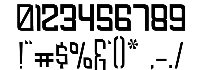 FODECUMBERS THIN Font OTHER CHARS