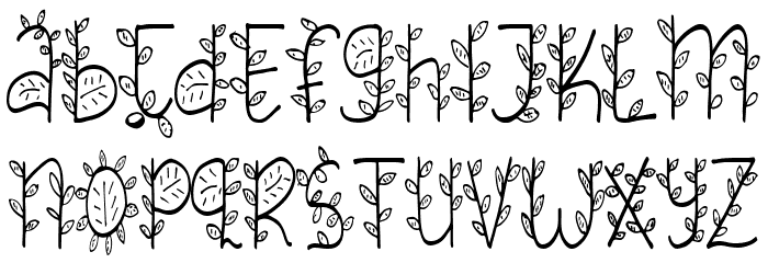 FOLIAGE Font LOWERCASE