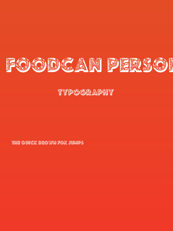 FOODCAN PERSONAL USE Bold Poster