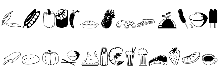 FOOD! Font LOWERCASE