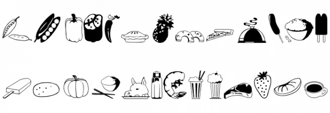 FOOD! Fuentes MINÚSCULAS