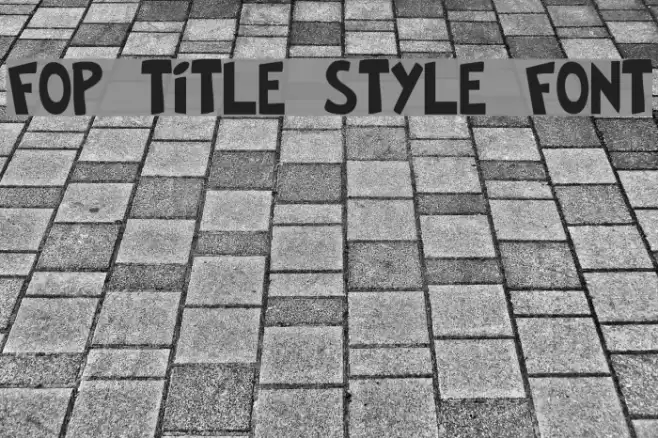 FOP Title Style Font Font examples