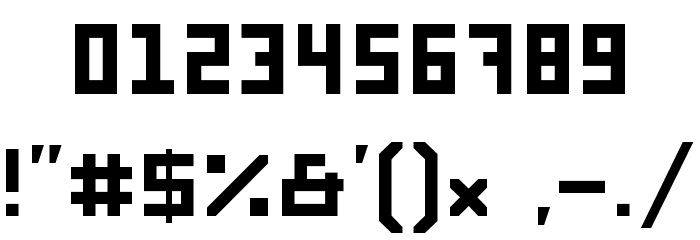FORCED SQUARE Font OTHER CHARS