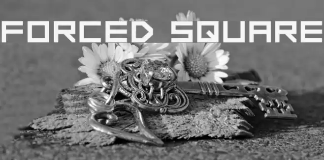 FORCED SQUARE Font examples