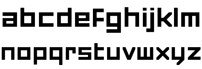 FORCED SQUARE Font LOWERCASE