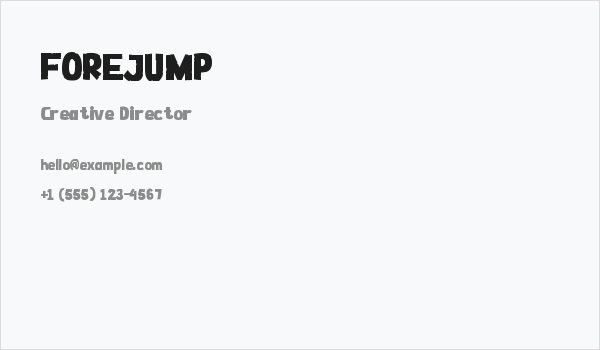 FOREJUMP Business Card