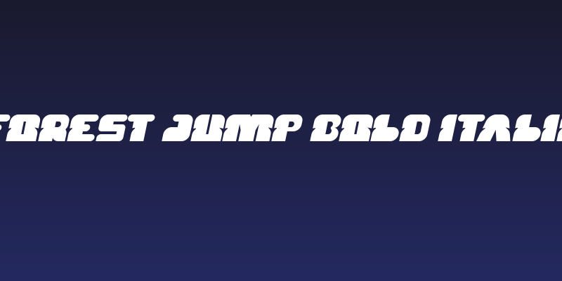FOREST JUMP Bold Italic Social Header