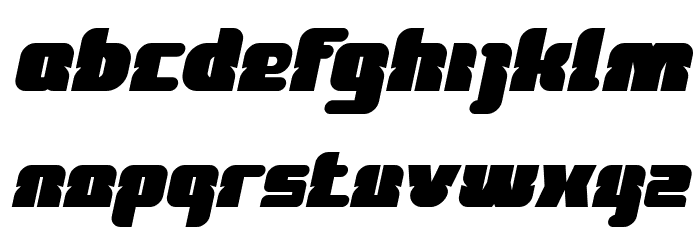 FOREST JUMP Bold Italic Font LOWERCASE