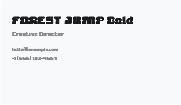 FOREST JUMP Bold Business Card