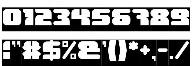 FOREST JUMP-Inverse Font OTHER CHARS