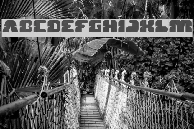 FOREST JUMP-Inverse Font examples