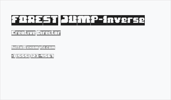 FOREST JUMP-Inverse Business Card