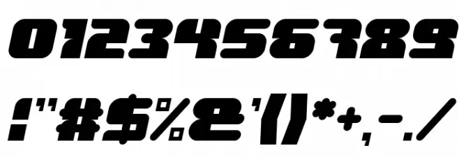 FOREST JUMP Italic Font OTHER CHARS