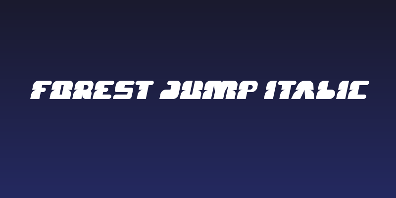 FOREST JUMP Italic Social Header