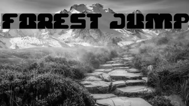 FOREST JUMP Font examples