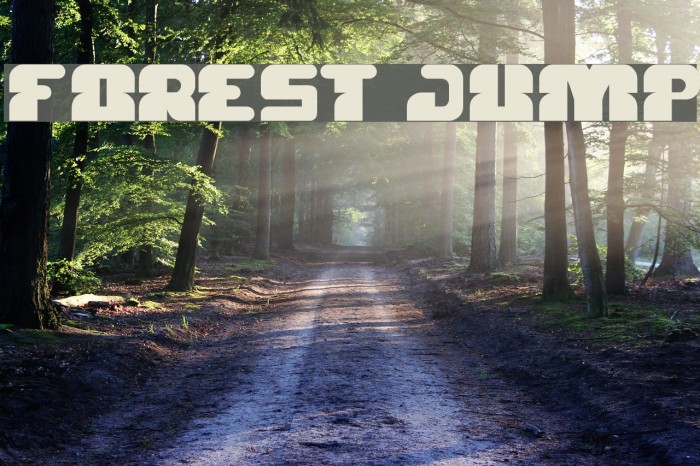 FOREST JUMP Font examples