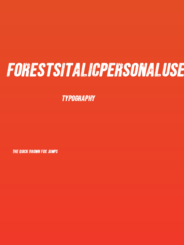 FORESTSITALICPERSONALUSE-Ita Poster