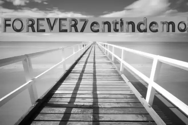 FOREVER 7entin demo Font examples