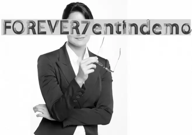FOREVER 7entin demo Font examples