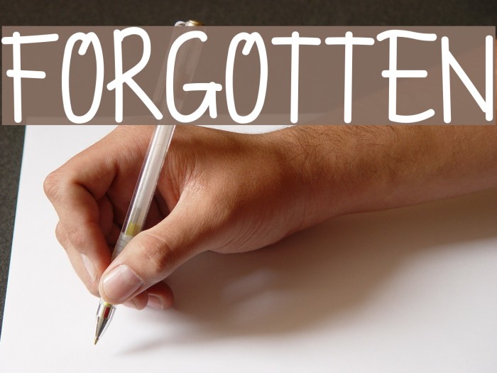 FORGOTTEN Fonte examples