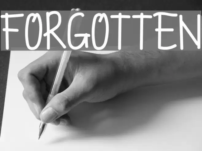 FORGOTTEN Font examples