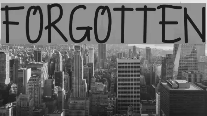 FORGOTTEN Font examples