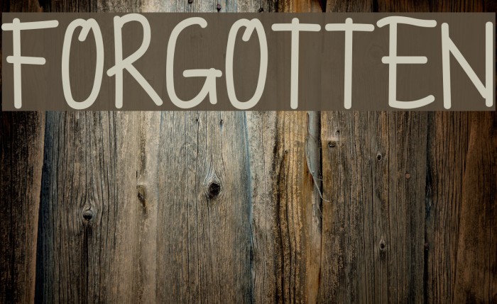 FORGOTTEN Fonte examples