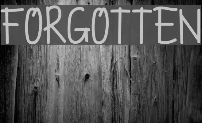 FORGOTTEN Font examples