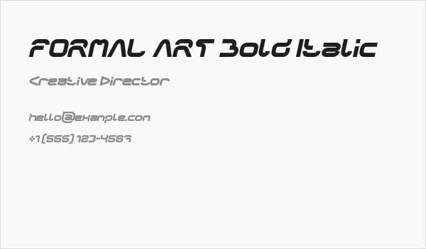 FORMAL ART Bold Italic Business Card