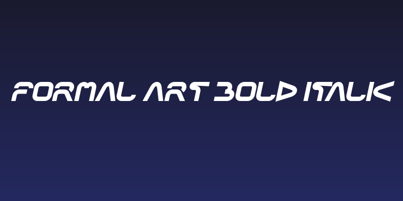 FORMAL ART Bold Italic Social Header