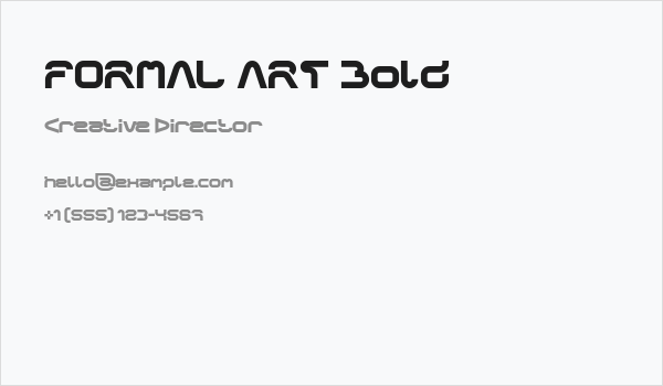 FORMAL ART Bold Business Card